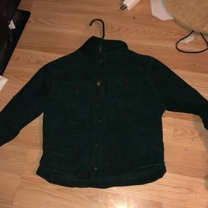 Green couldaroy button up jacket